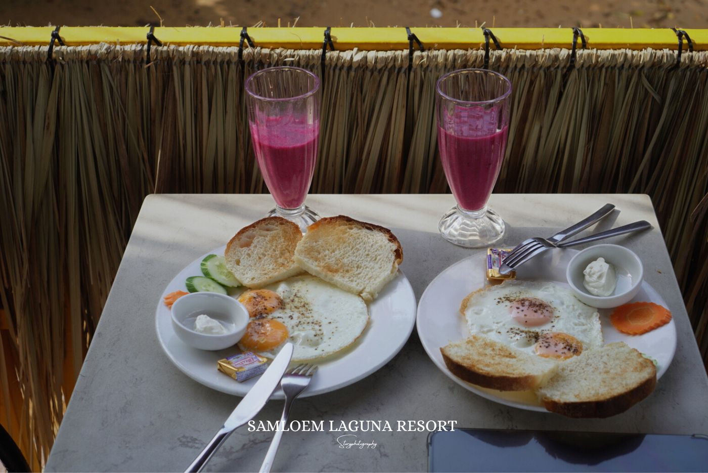 Breakfast served at the property restaurant